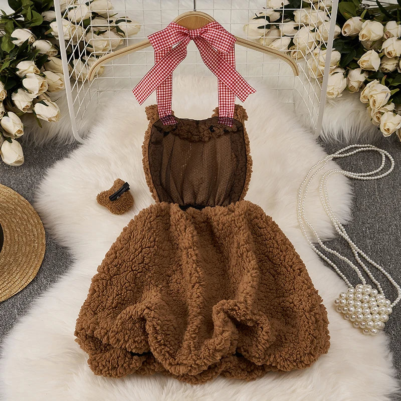 Plush Teddy Bear  Sleeping Dress